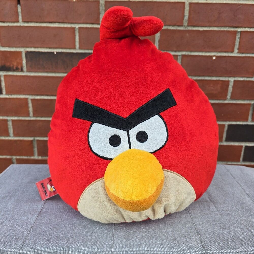 Large Angry Bird Red Plush Pillow 14" Rovio Entertainment RN18389